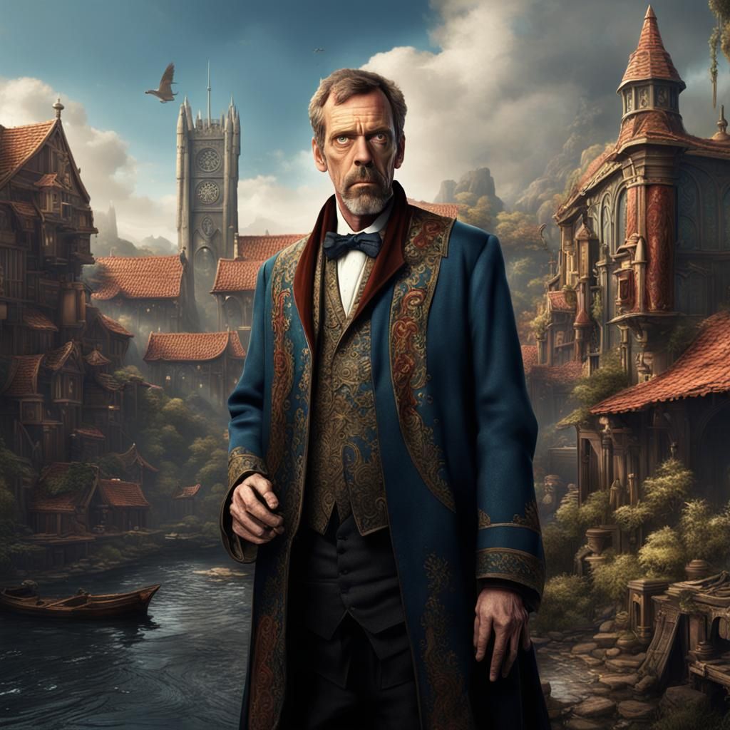 Hugh Laurie in Detailed Fantasy Concept Art