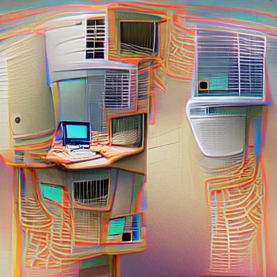 Conceptual Image of Living Inside a Computer