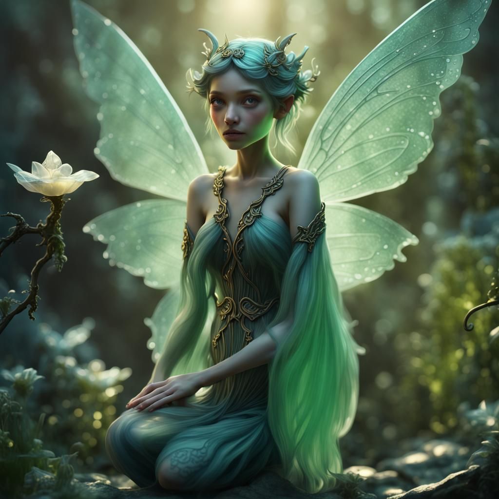 Jade Fairy: Detailed Matte Painting in 8k