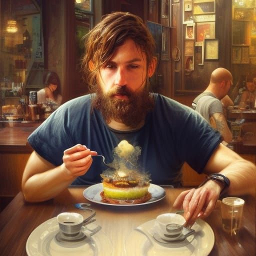 Jeffrey Dahmer Eats Hair Salad: Hyperdetailed Portrait