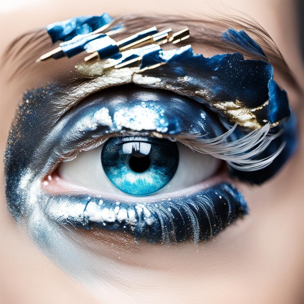 Metallic Rebellion: Abstract Whipped Cream Sculpture