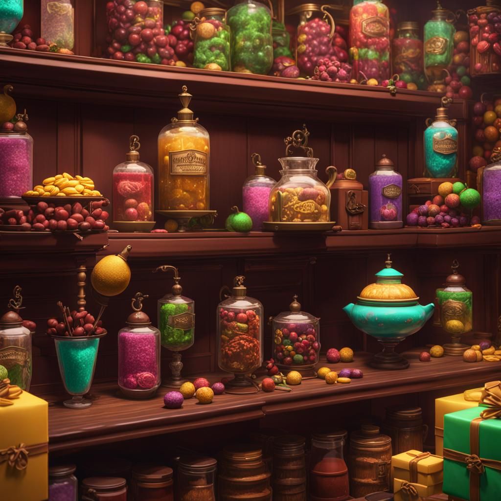 Fantastical Honeydukes Sweet Shop with Amortentia Potions