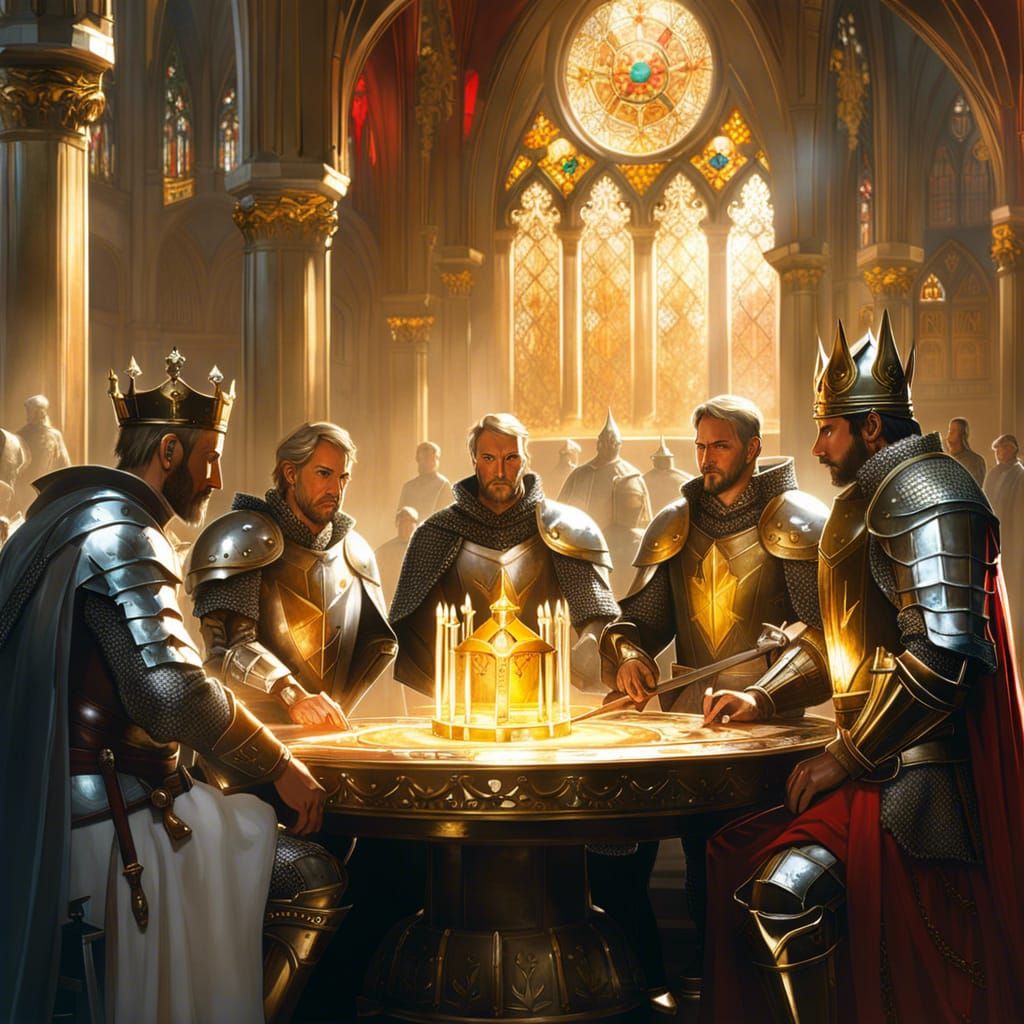 King Arthur and Knights: Detailed Studio Photo