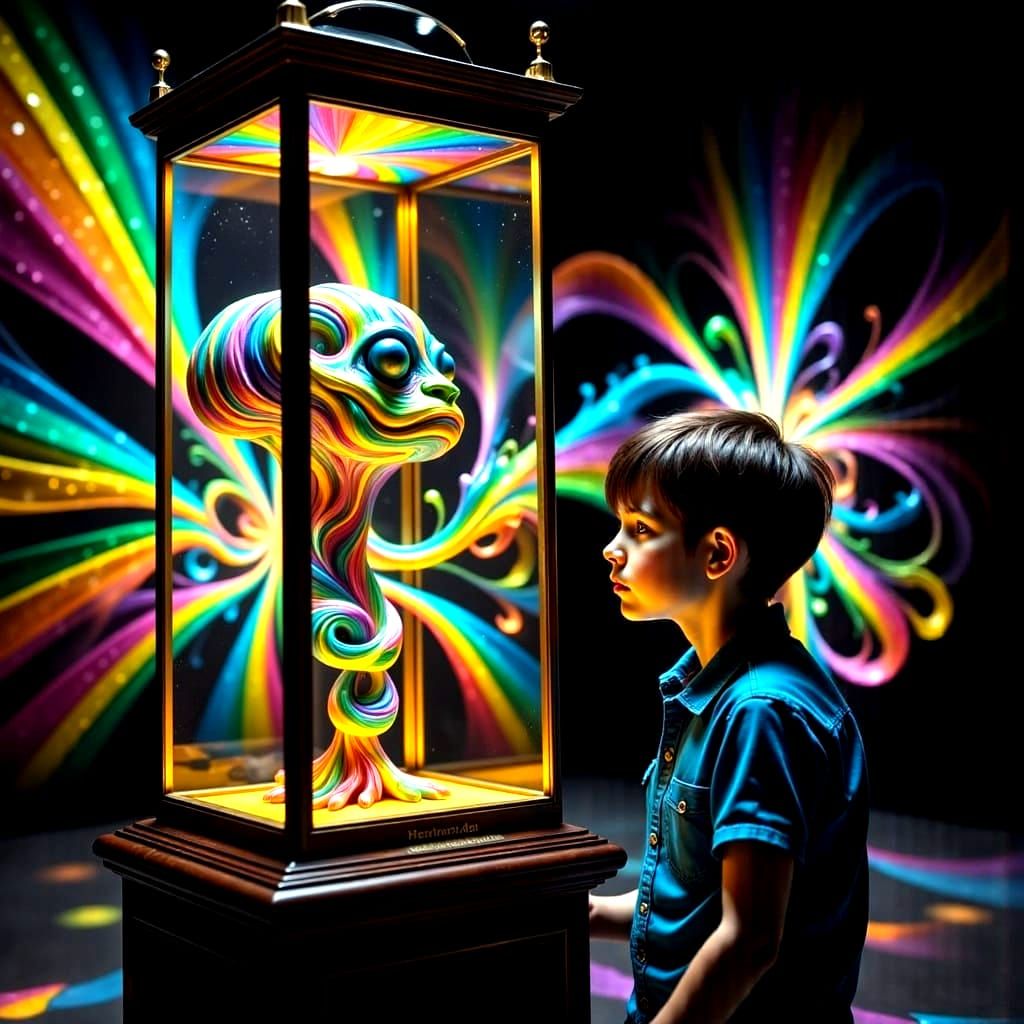 Hall of Crystalline Gods in Rainbow Light