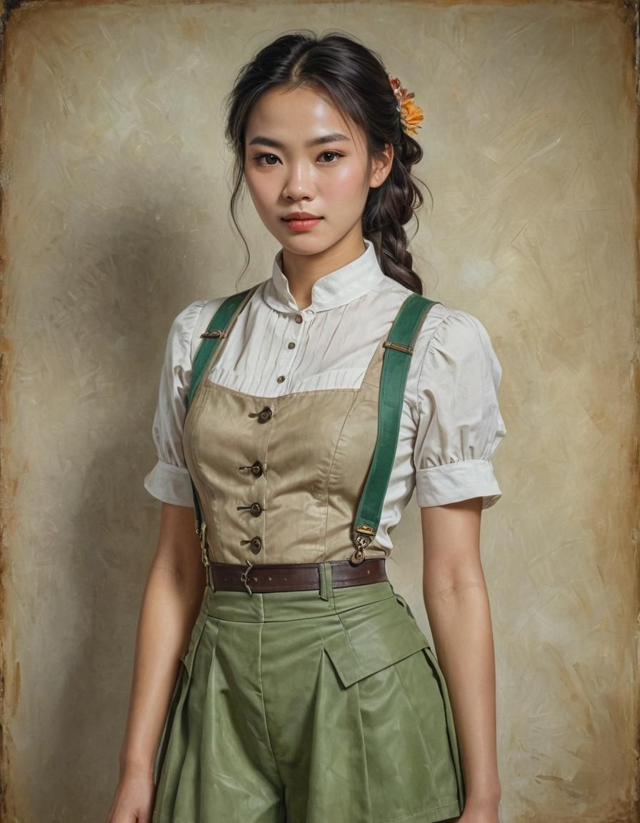 Renaissance Portrait of Strong Vietnamese Woman