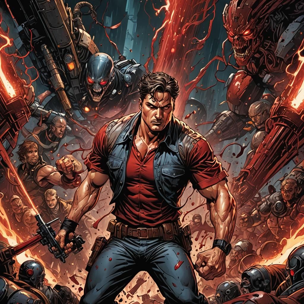 Epic Action Comic Book Art Masterpiece