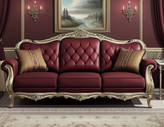 Luxurious Sofa in a High-End Living Room