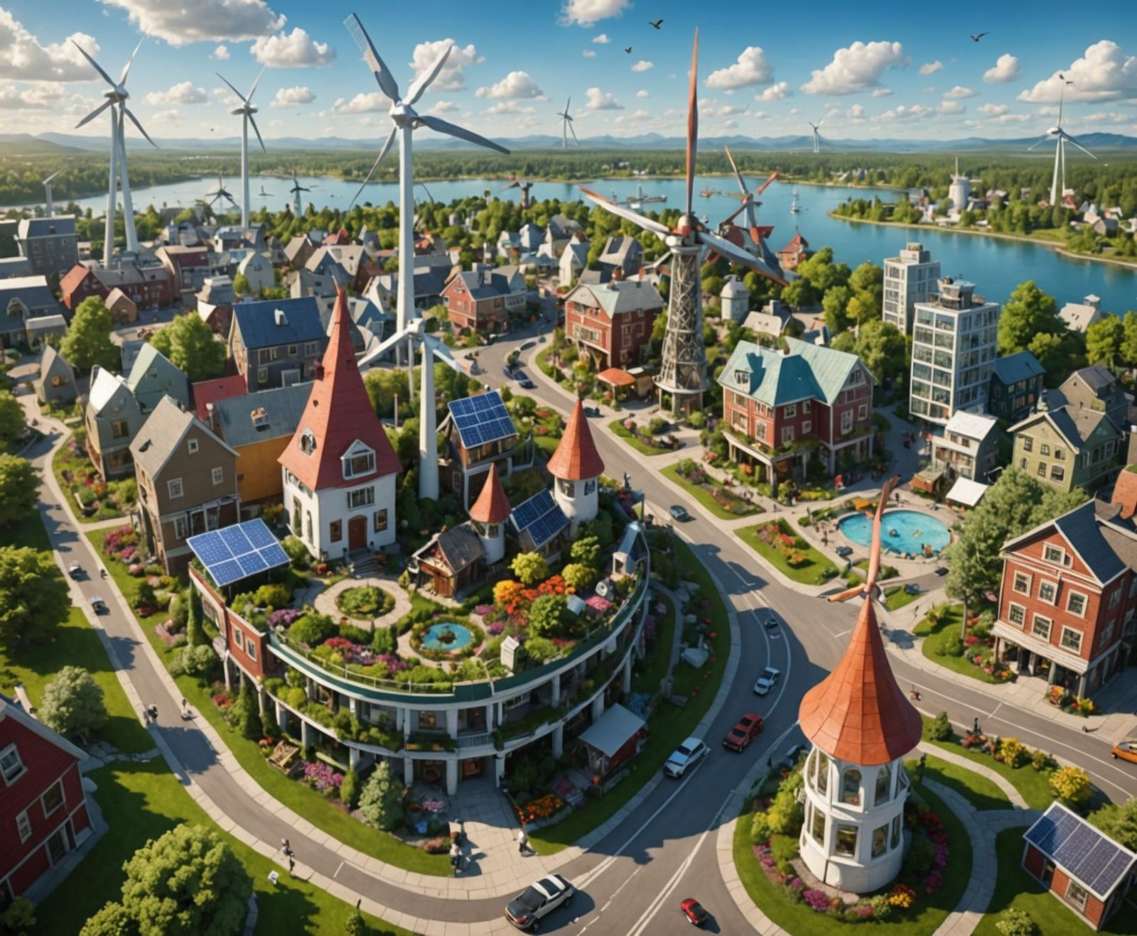 Solarpunk Garden City in Alaska