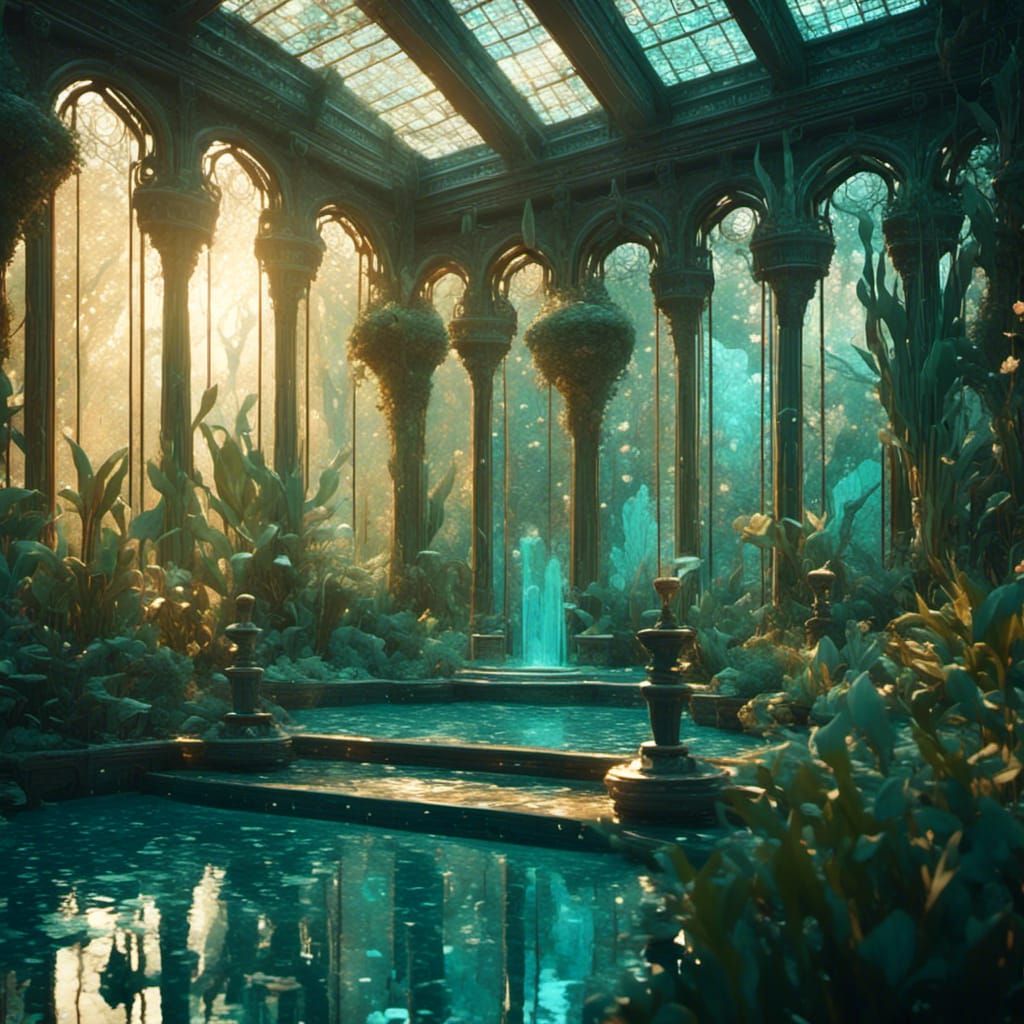 Cute Animals Relaxing in a Detailed Solarium