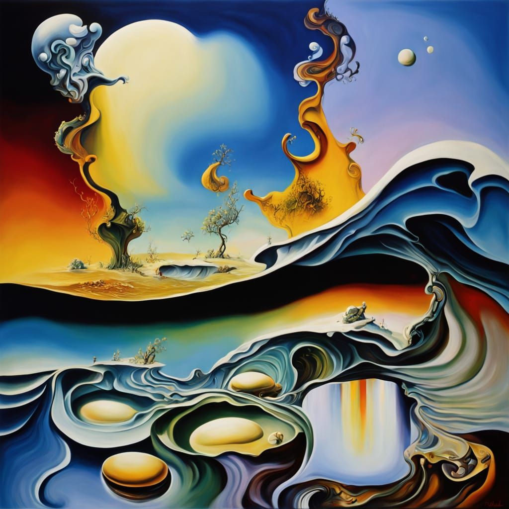 Surreal, Iridescent Waves in Soft Focus, Bokeh