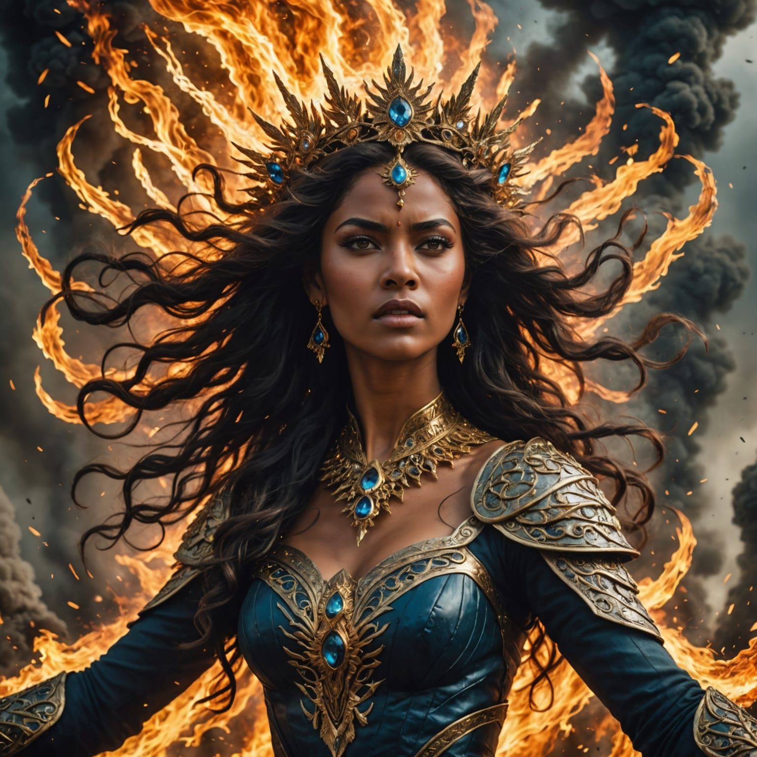 Fierce Fire Goddess Queen of Fury