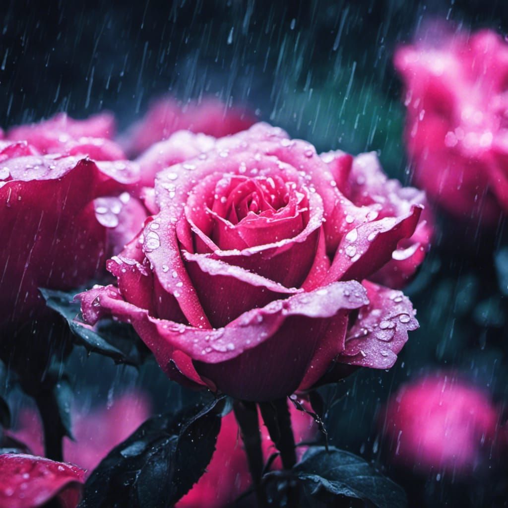Red Rose in the Rain: A Moment of Natural Beauty