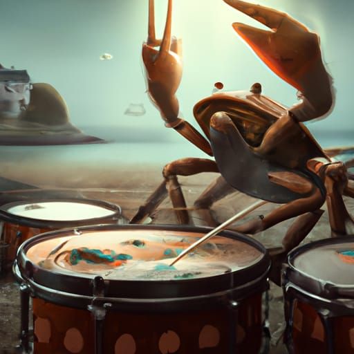 Crab Drummer: Epic Cinematic Digital Painting