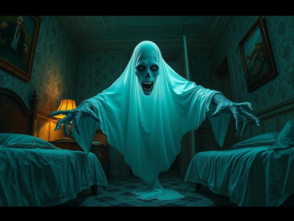 Ghostly Apparition in a Haunted Hotel