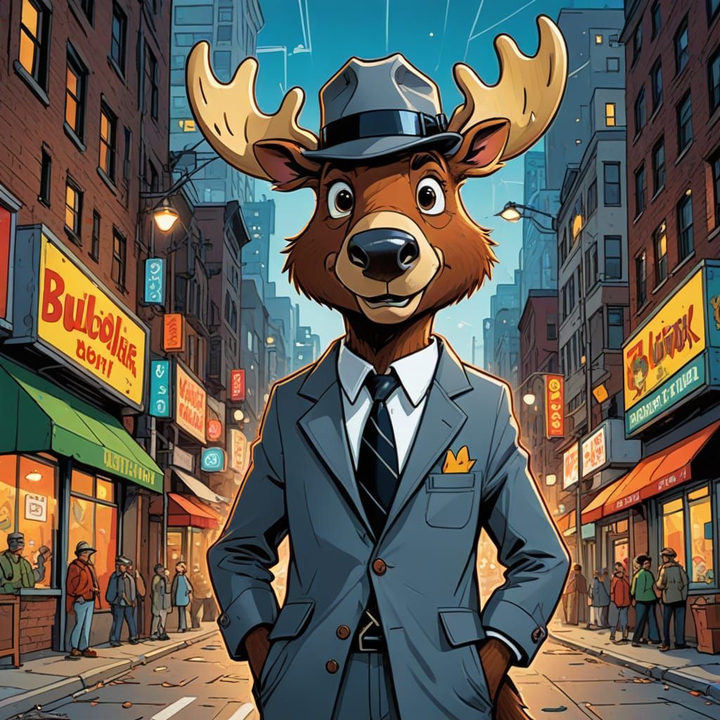 Bullwinkle as Inspector Gadget Concept Art