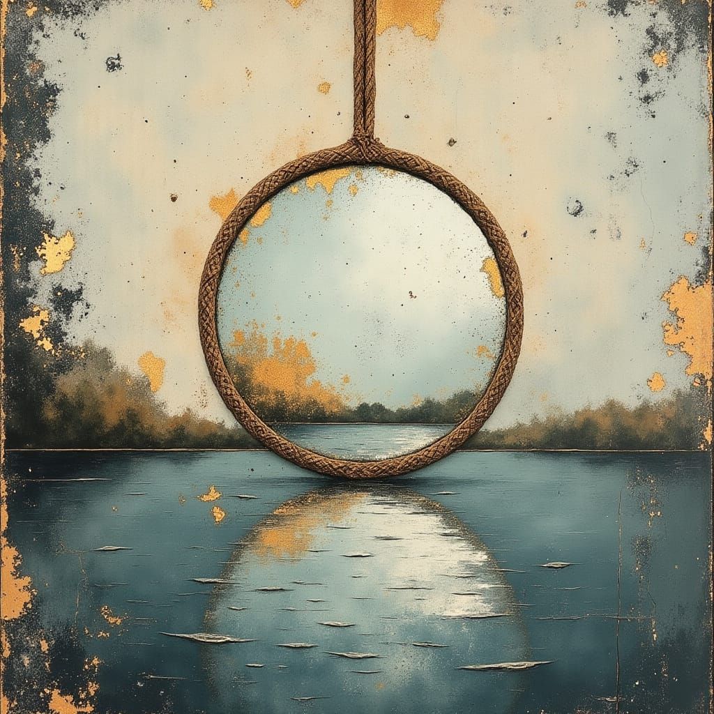 Serenely Suspended Mirror Reflects Summer Tranquility