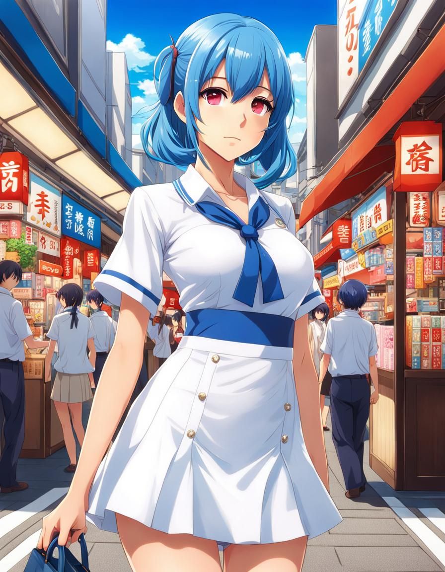 My Sister With Blue Hair.