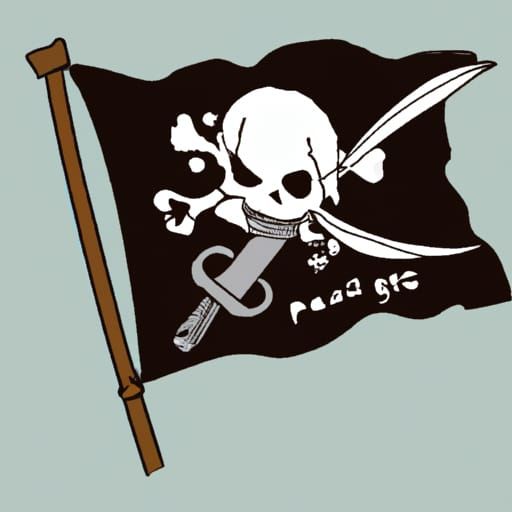 One Piece Pirate Flag in Anime Style