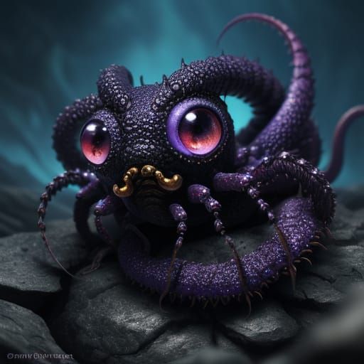 Creepy Cute Tentacled Creature in Dark Fantasy Art