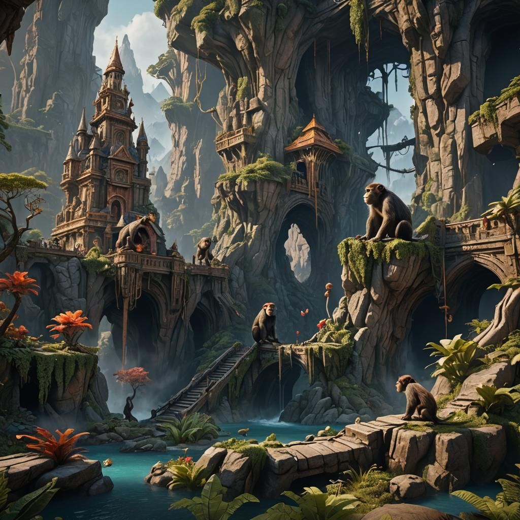 Detailed Matte Painting of the Monkey's Paw