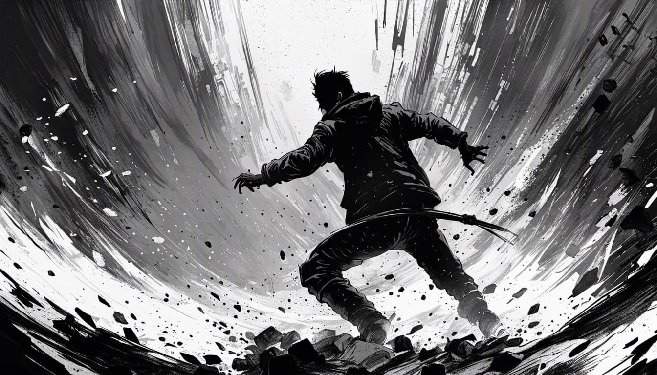 Terrifying Void: A Black and White Horror Speedpaint