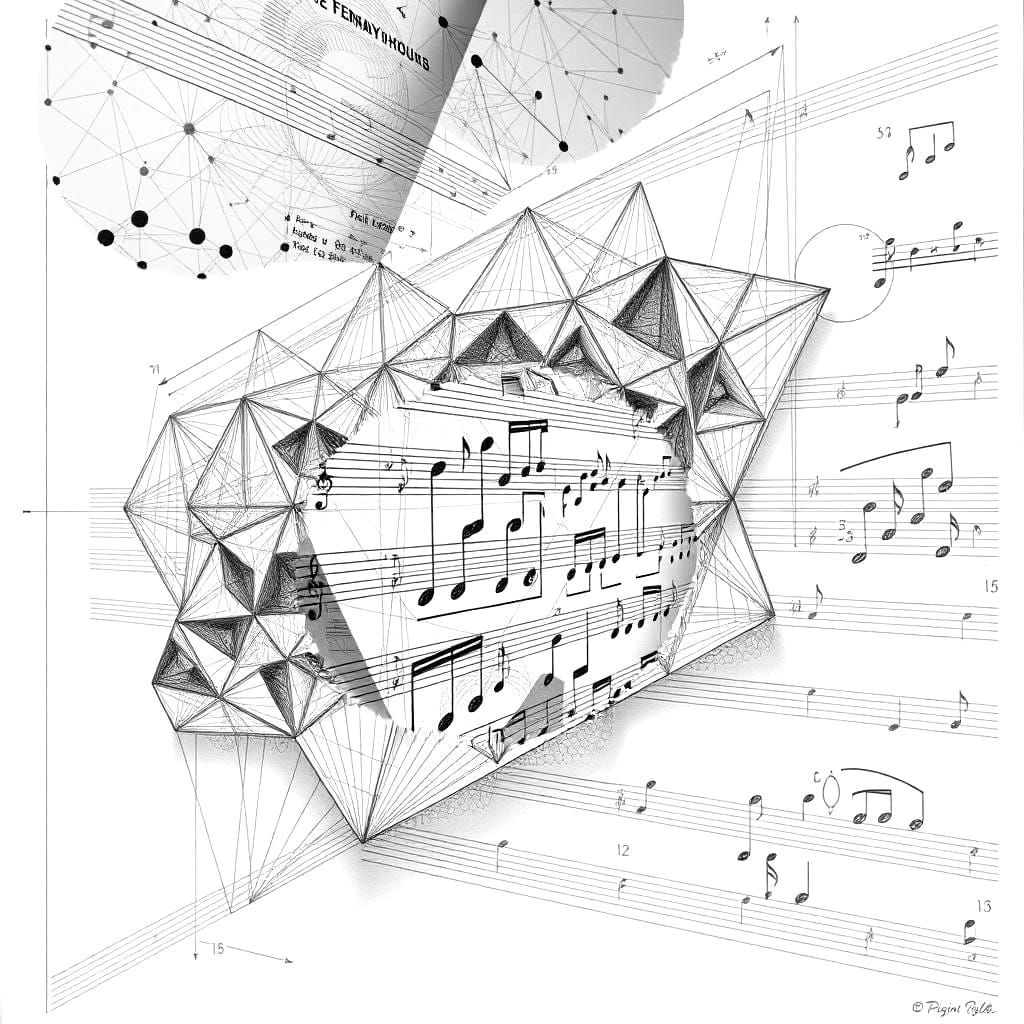 Holographic Avant-Garde Graphic Score in 3D