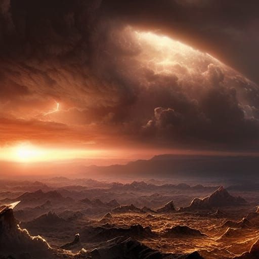 Dramatic Digital Painting of the End of the World