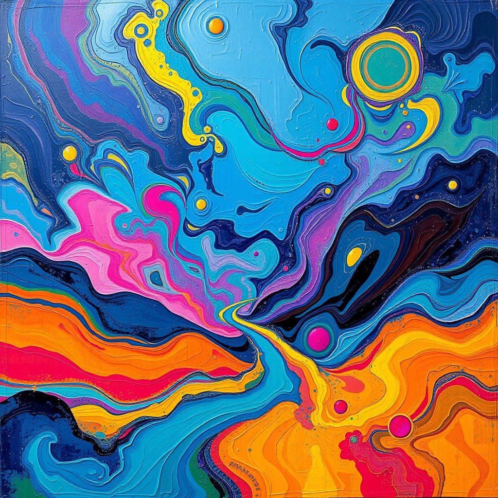 Abstract Landscape in Rothko, Riley, and Thorp Styles