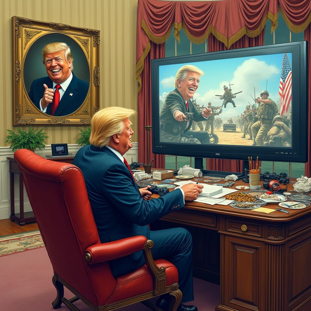 Oval Office Chaos in a Dreamlike State