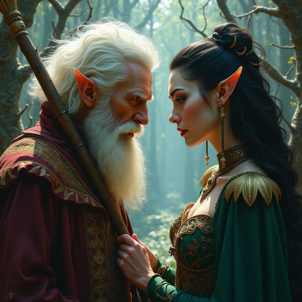 Eccentric Mage Meets Elven Queen in Dark Fantasy Confrontati...