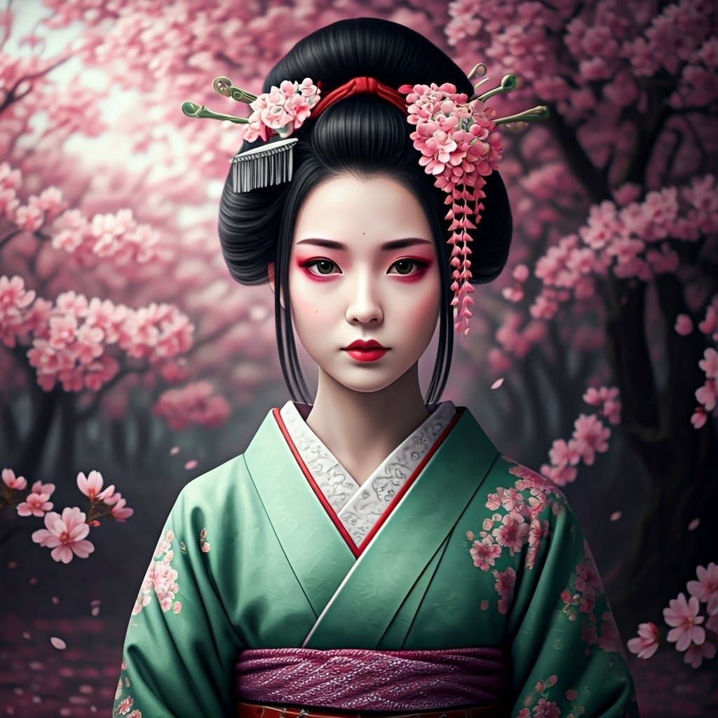 Edo Goddess of Spring in Blossoming Splendor
