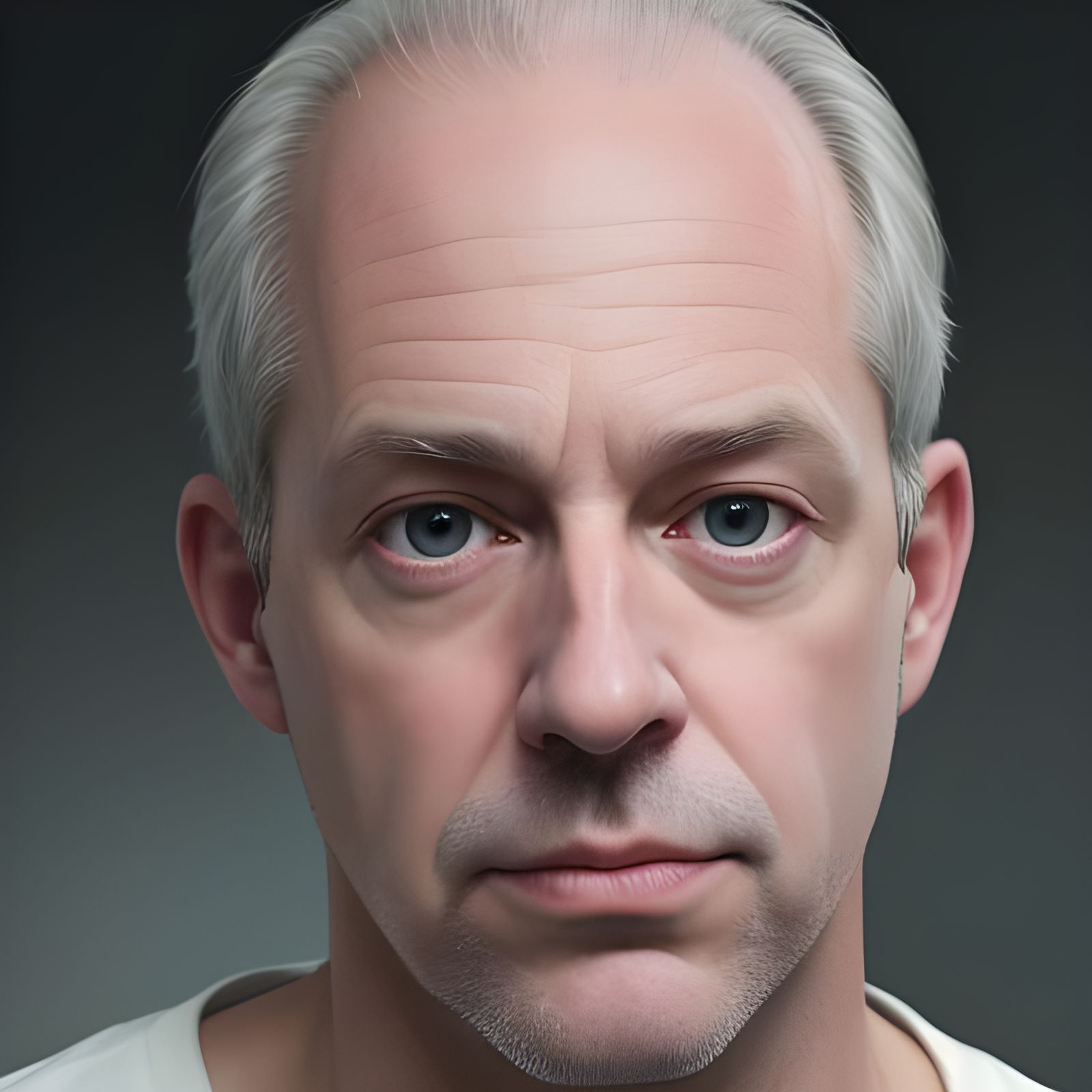 Terrified Man's Selfie in Dark Room, Grainy Photo