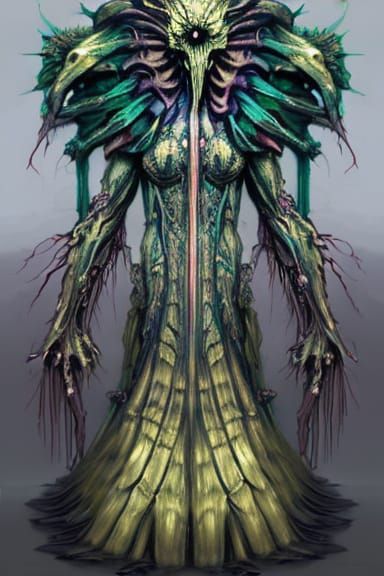 Undead King in Cyberpunk Horror Spacecore Style