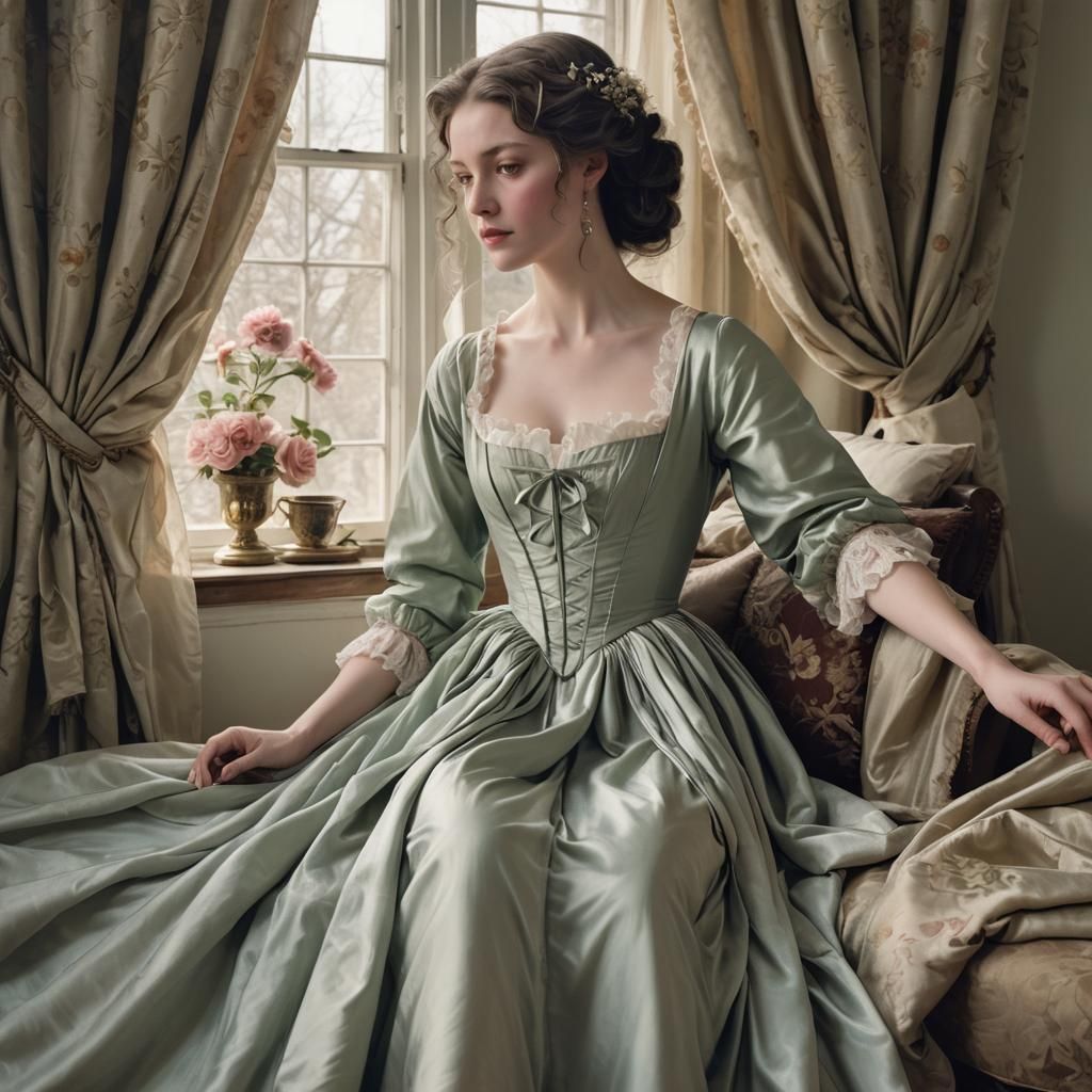 In a spring morning of the year 1760, sitting by the window ...