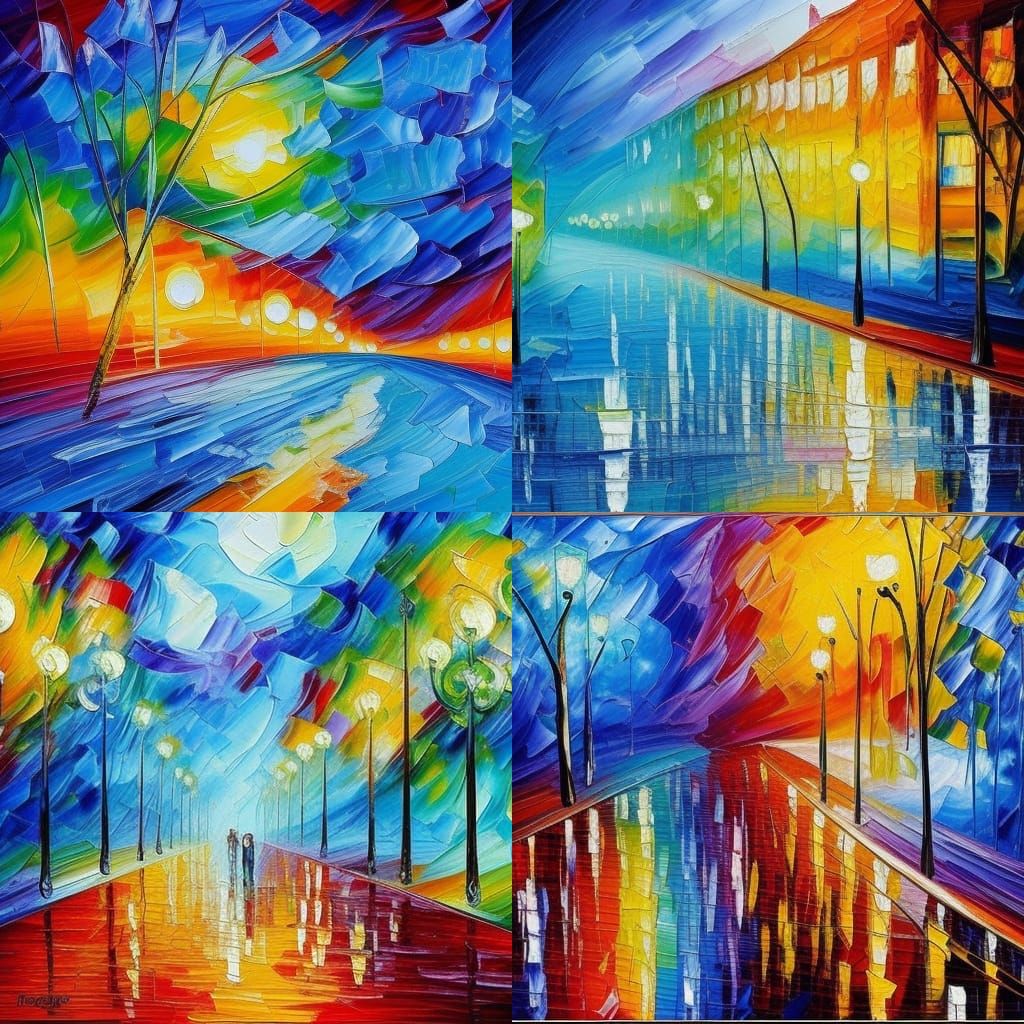 Neo-Impressionist Expressionist Oil Painting, 2023