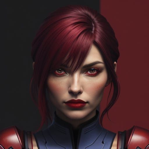 Deep Crimson Cranberry & Cherry Sci-Fi Concept Art