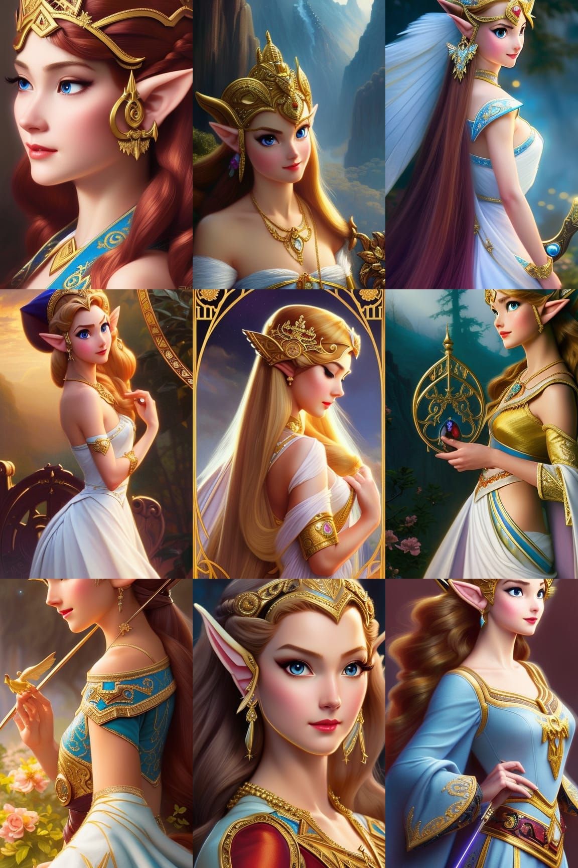 Disney Princess Zelda Portrait: Digital Art