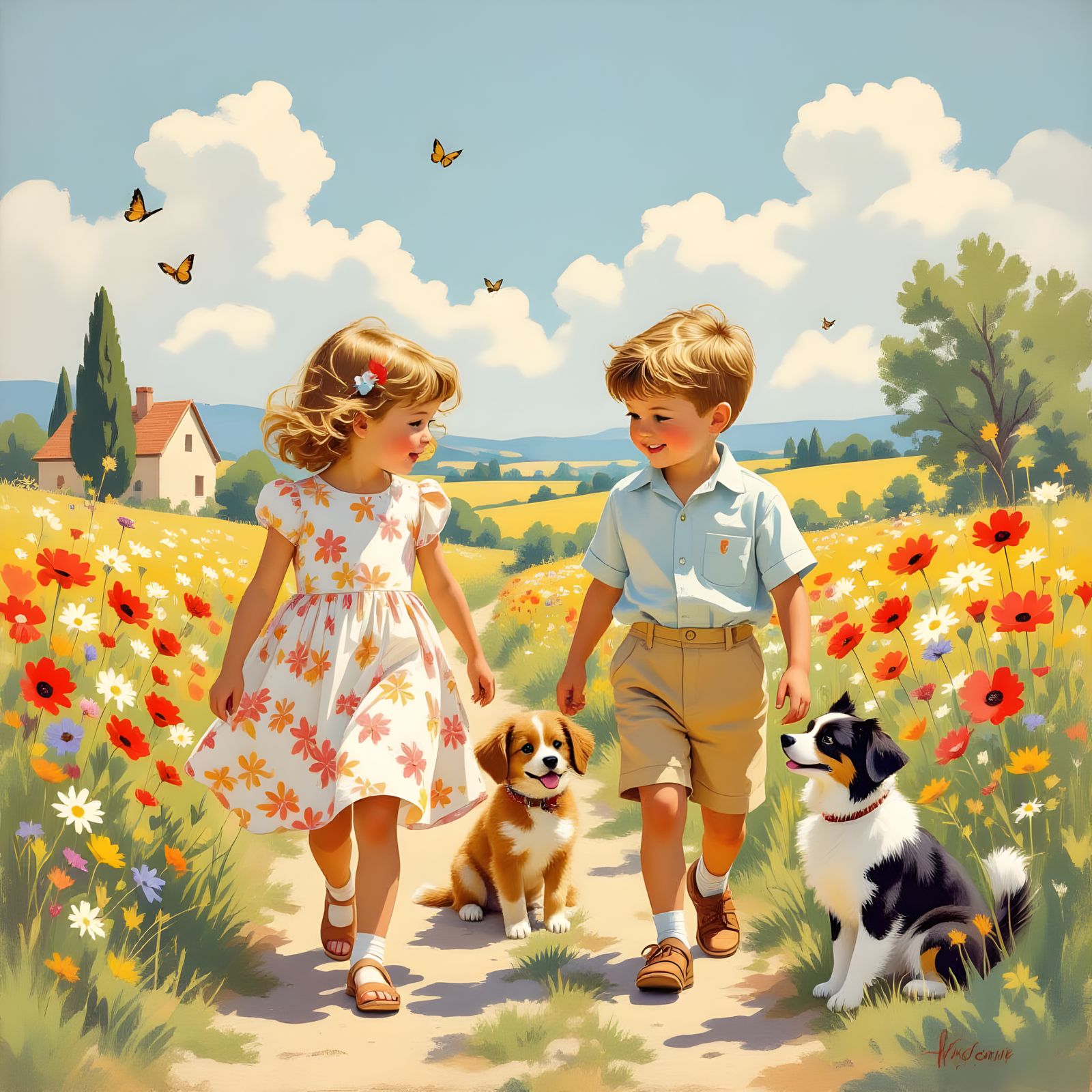 Children's Book Illustration in Marcel Marlier Style