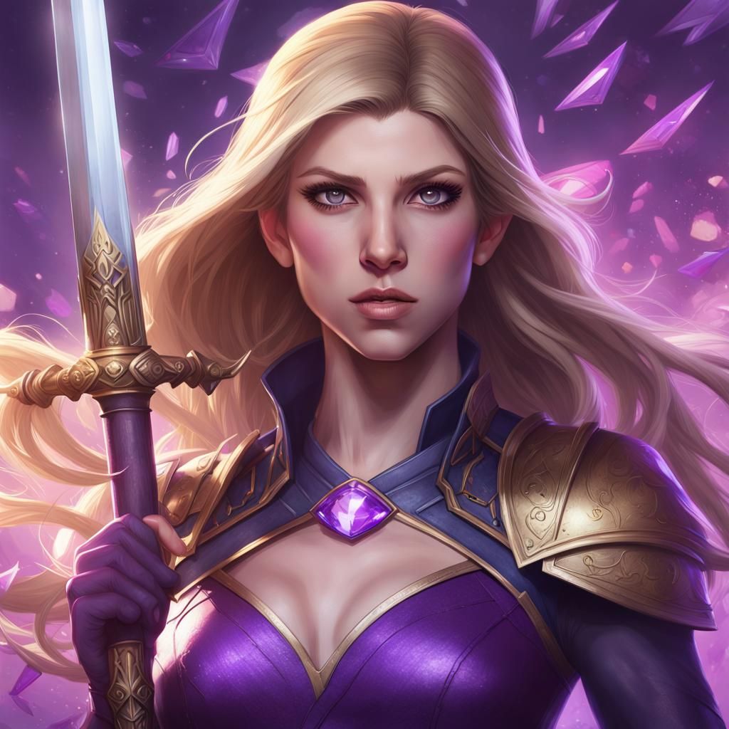 Amethyst Princess of Gem World: Digital Art Portrait