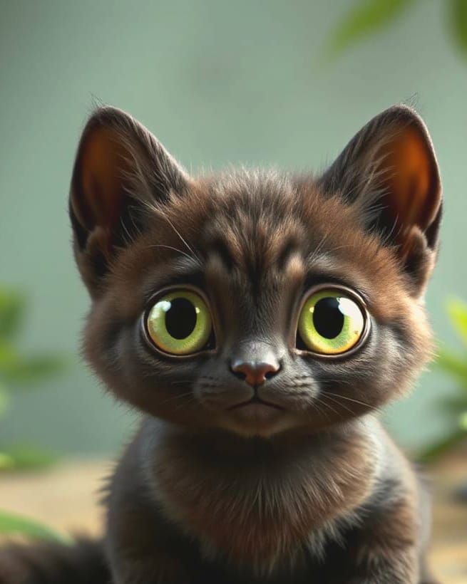 Cyberpunk-Style Feline Portrait