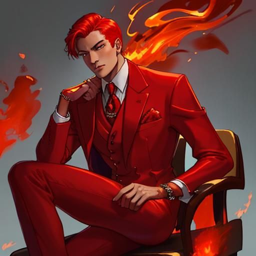 Flaming Stockbroker in Burning Suit