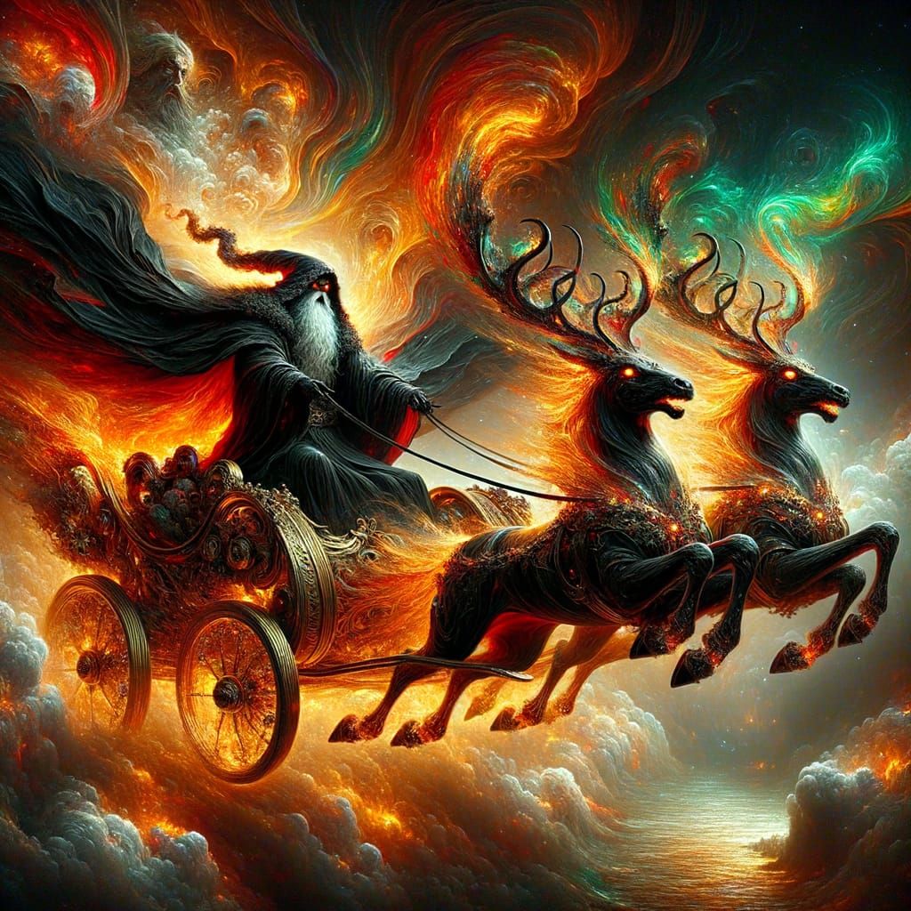 Dark Santa Claus Soars Through the Underworld in Apollo's Ch...