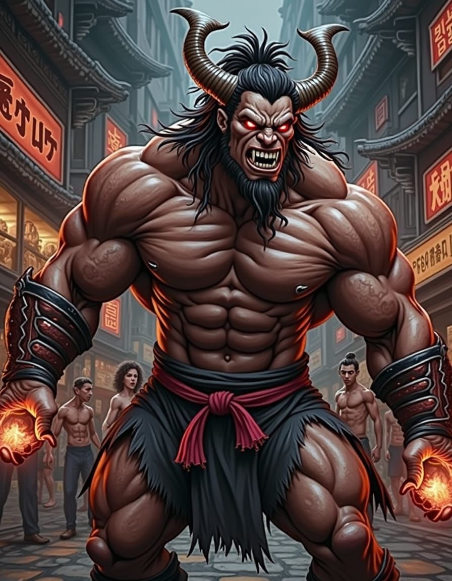 Tengumo the Oni on a rampage