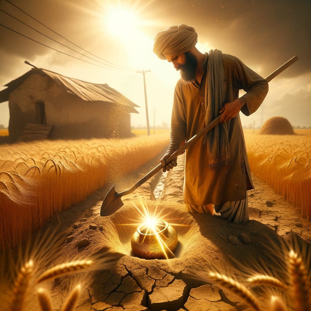 Farmer Finds Golden Treasure in Wheat Field