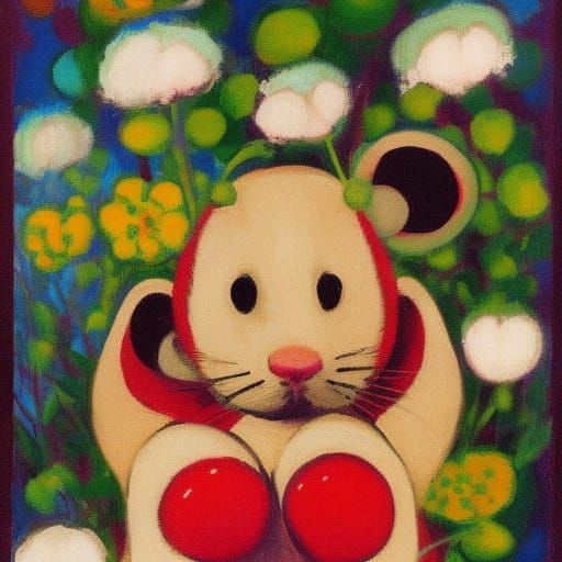 Mouse-Ox Trampling Cloudberry Blossoms, Sci-Fi Style