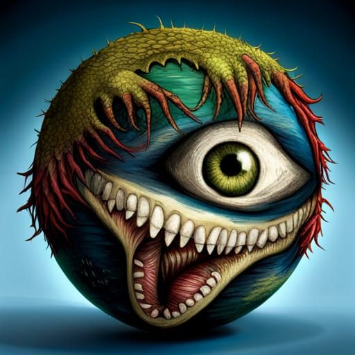 Terrifying Living Globe: A Junji Ito Horror Vision