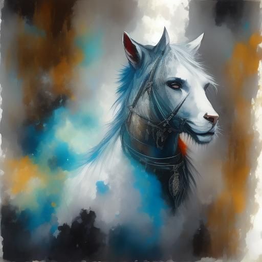 Watercolor Portrait of Alexander with Cosmic Glitter