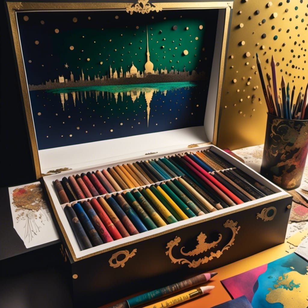 Colorful Collage in Mixed Artistic Styles