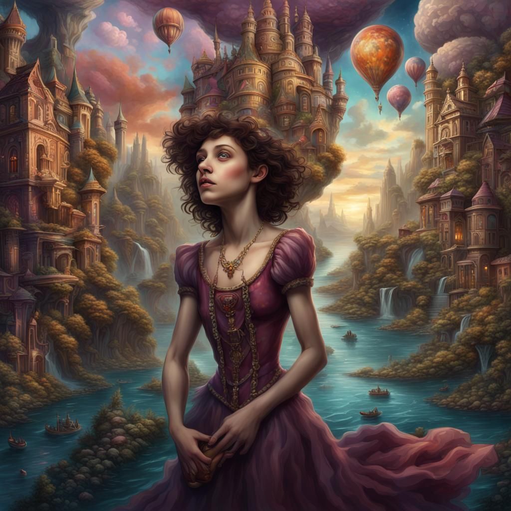 Dreamlike Visions in a Fantastical Matte Painting