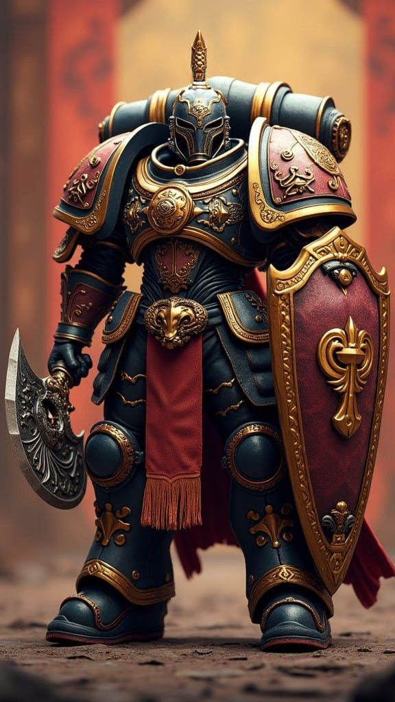 Warrior of the Imperium in Traditional Chinese Power Armor